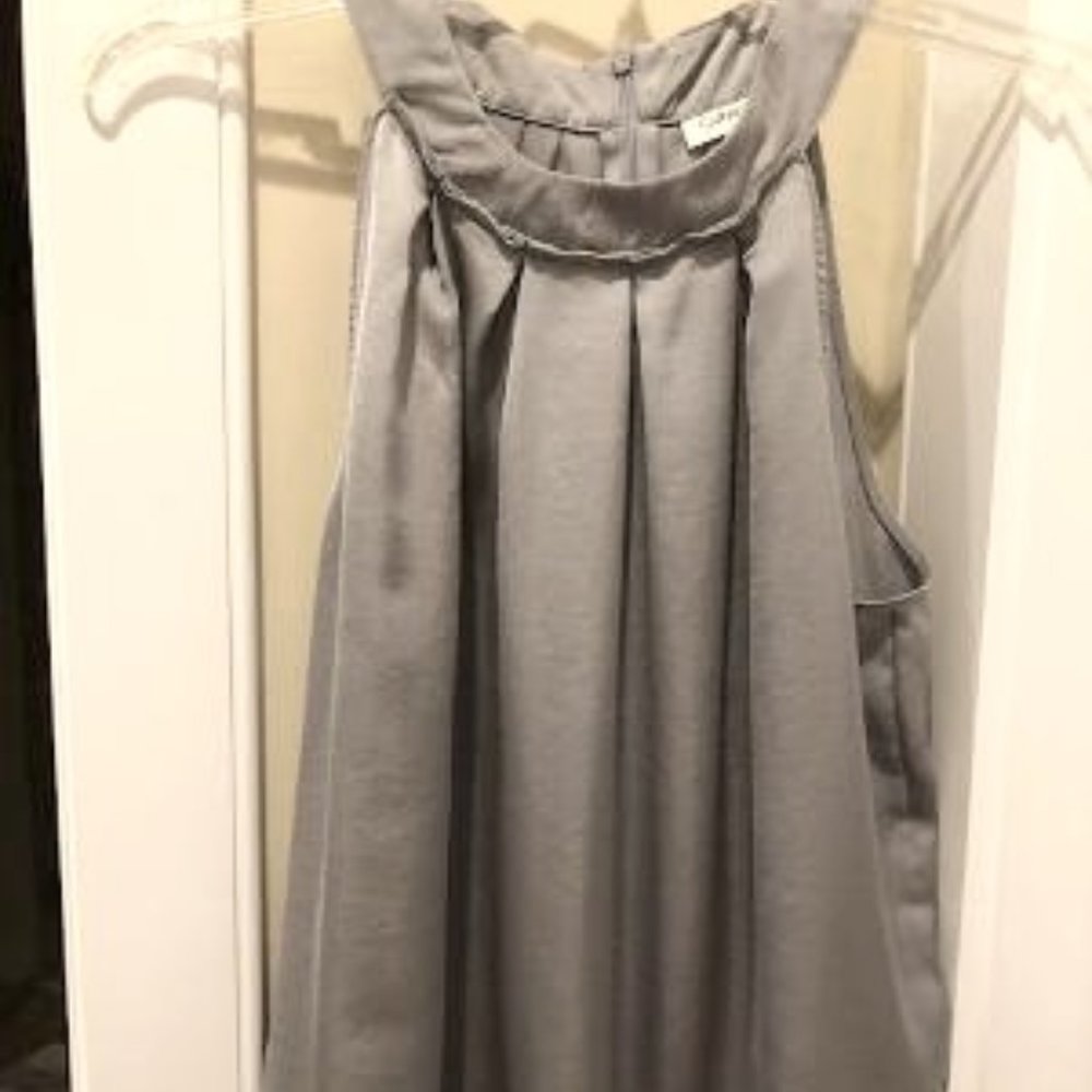 silver satin top